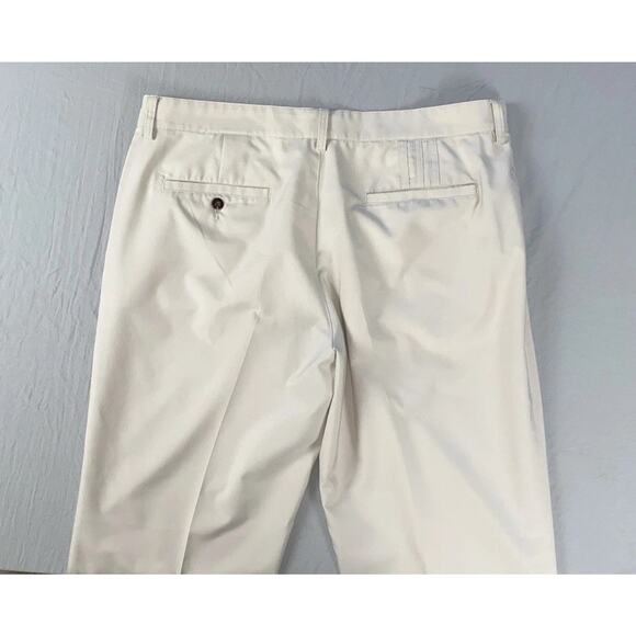 Adidas Climalite Lightweight Flat Front Microfiber Golf Pants. 3-Stripe, 36X34. - Picture 8 of 10